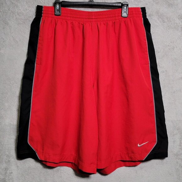 Nike Shorts Mens 3XL Red‎ Black Gray Dri-Fit Athletic Basketball 465093-612 - Picture 1 of 14